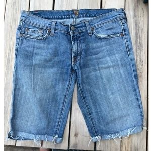 7 For All Mankind cut-off jean shorts, size 28